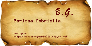 Baricsa Gabriella névjegykártya