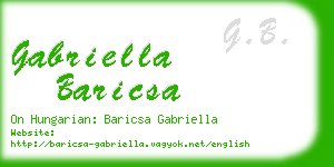 gabriella baricsa business card